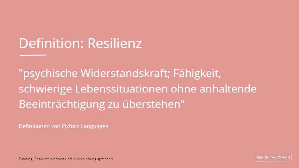 Hence Definition Resilienz
